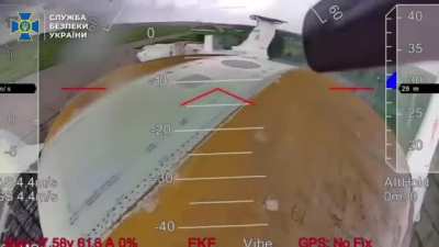 Raw footage of the A-50 being hit in 