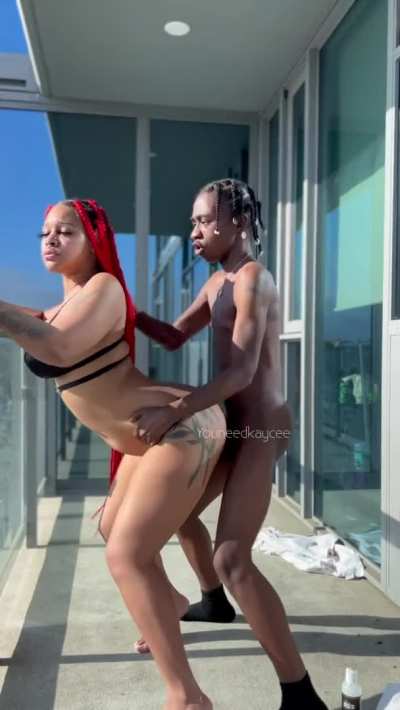 The balcony experience ✨# Full video + 40 Gb vids folder link in comments 👇