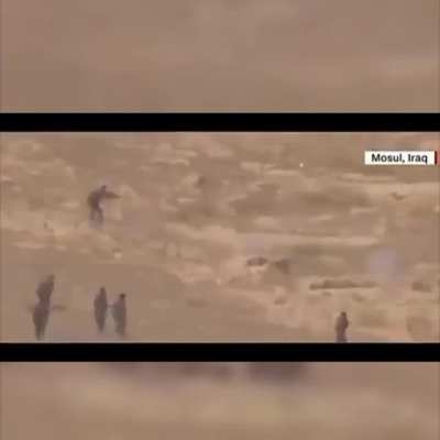 Some Intense fighting footage,Soldiers clear an Area after A Firefight,then an enemy troop is spotted just meters away from the Soldiers,Mosul,Iraq. [Not sure if it was posted here before].