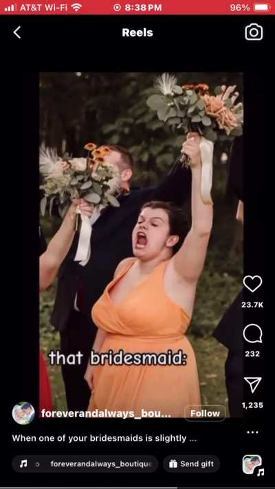 one bridesmaid might be slightly more &ldquo;expressive&rdquo; than the others 