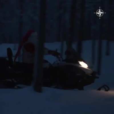 Merry Christmas from NATO! (Imagine the conversation after this, commander: "Why did you waste millions of dollars in an evening?" Squad: "We got Christmas tree!")