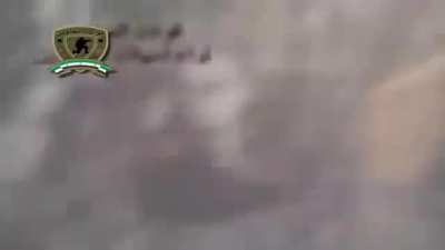 FSA anti-tank team ambushes a Syrian Army T-72 as it comes into view - Ghouta - 2013