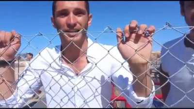 Israeli settlers take over a Palestinian children’s playground with protection from Israeli soldiers.