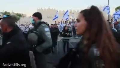 Israelis take to the streets with chants: "Death to the Arabs! A good Arab is a dead Arab! Palestine is dead! There is no Palestine! This is our home now, so get out of here and die."