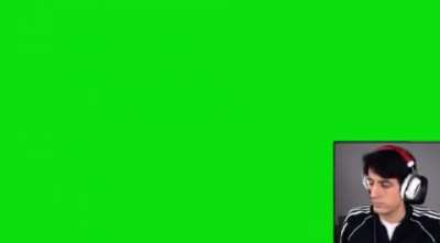 A green screen template of davie504 "reacting"