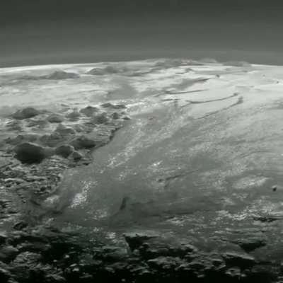 Ice Mountains of Pluto as seen from New Horizon Spacecraft.