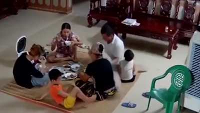 Family dinner gets interrupted abruptly&hellip;