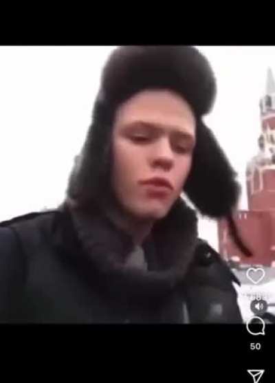 ''Slava Ukraini!" ''You man what are you doing!? Stop yelling such things on Red Square!'' "Im sorry, sorry I wont do it anymore. Sorry." ''Uhm" ''HEROYAM SLAVA!" ...
