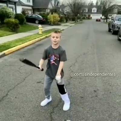 Baseball trick shot