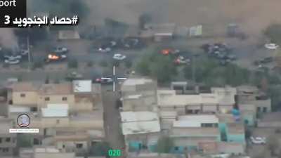 Sudanese Army drones destroying RSF forces trying to retreat from TV &amp;amp; Radio station , Omdurman Sudan ,12/3/2024