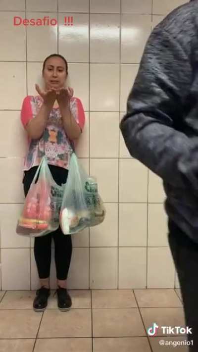 "1000 bucks if you can hold these bags for 5 minutes. Ok? Good. Just one thing: I'll add an additional weight to your hands..."