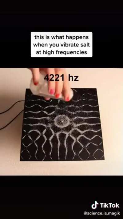 This is what happens when you vibrate salt at high frequencies