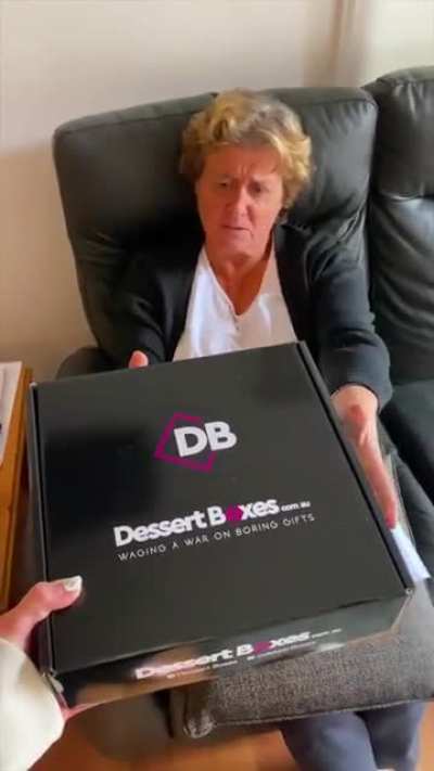 Son gifts mom with a penis donut