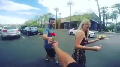 Giving Out Roses