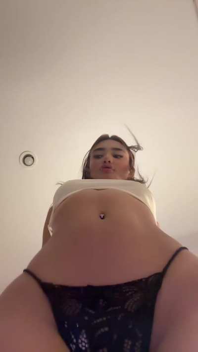 Get down on your knees, pull my thong aside and eat me!