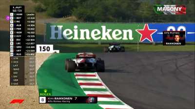 Race Engineer: "Ok Kimi we have 5 second time penalty that we will serve after the race." R&auml;ikk&ouml;nen: "for what?" - "FOR WHAT???"
