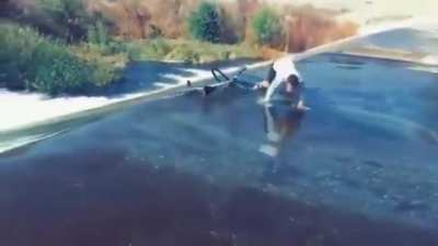 Losing your bike in a river