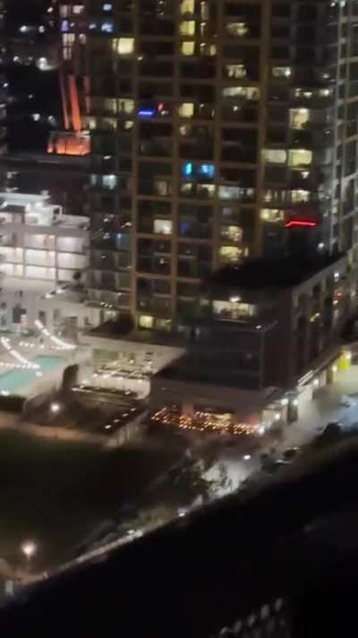 Tons of military helicopters flying right under my balcony with lights off in downtown San Diego. Found out it&rsquo;s a military drill but I&rsquo;d be lying if I said I wasn&rsquo;t scared to death at first lol
