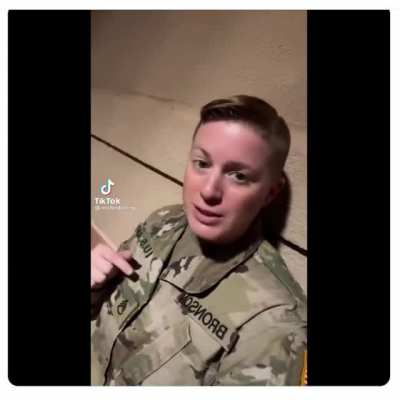 U.S. soldier warns citizens that they become the "enemy" if they don't obey her during "martial law" Guns pointed at you