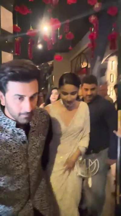 Captured Ranbir Kapoor and Alia Bhatt stepping out after a friend&rsquo;s wedding-no red carpet, no poses, just a soft candid moment
