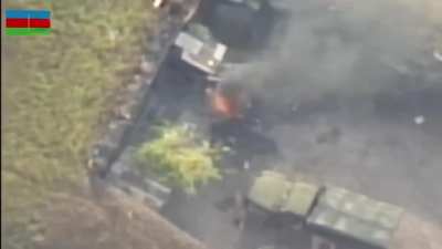 Azerbaijani Army destroys Armenian positions.