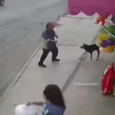 To kick a dog