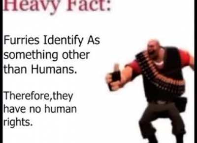 If furrys aren&rsquo;t humans they don&rsquo;t have human rights.