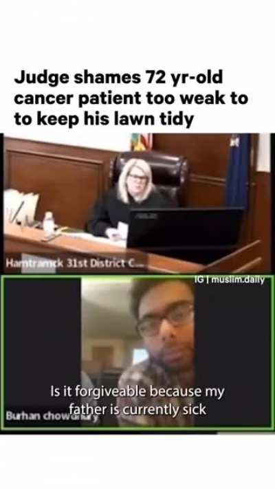Judge Karen wants to jail a cancer patient for not tending to his lawn