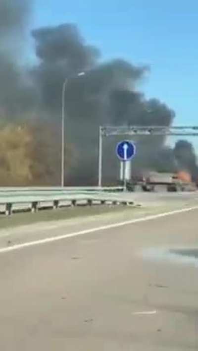 Ukrainian BUKs destroyed while been transported