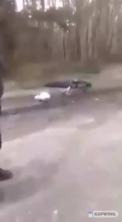 Two mad lads from Ivankiv casually drive through the active war zone. [Eng sub]