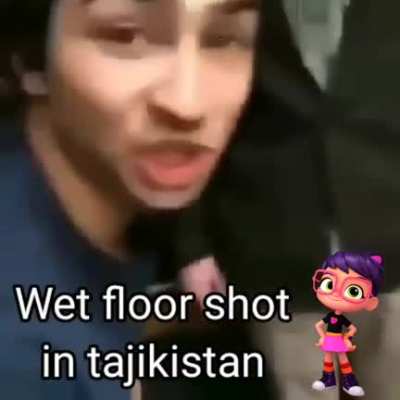 Tajik wet floor shot