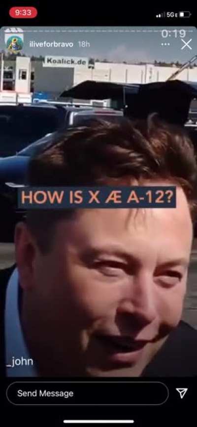Elon&rsquo;s response to his baby&rsquo;s name.