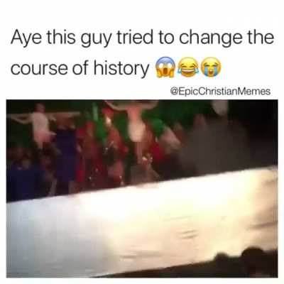 Man tries to save Jesus from an Easter performance