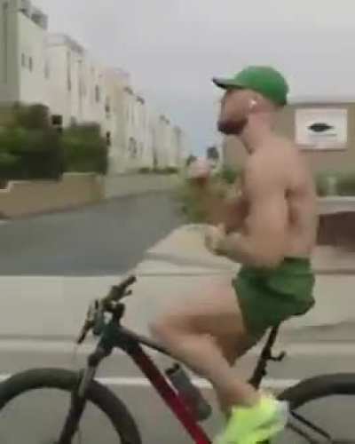 That time Islam made fun of Conor on a bicycle