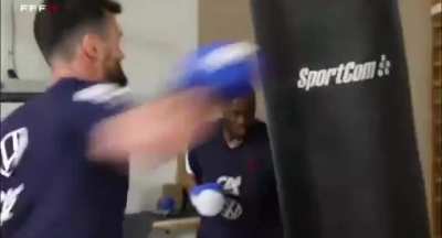 Released footage of Lloris training before the game against Portugal