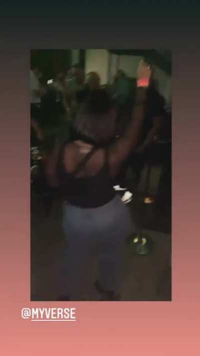 In the club
