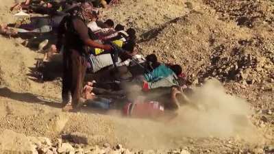 Footage from the Speicher Camp massacre. ISIS murdered over 1700 Iraqi cadets in the massacre. It is the second largest act of terror ever, after 9/11.