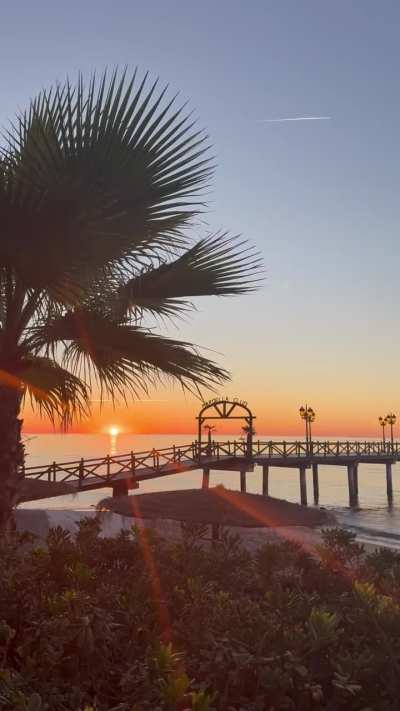 Sunset over the pier