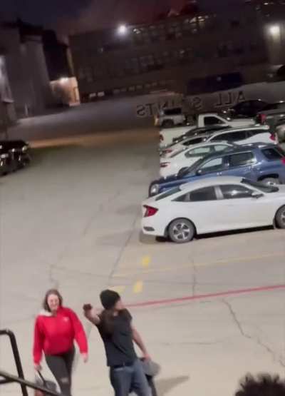 Lunatic does multiple Nazi salutes while harassing a kid