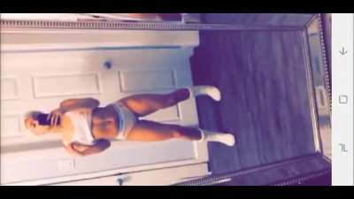 Recent Ashley Martelle Snapchat vid shows off her thick legs