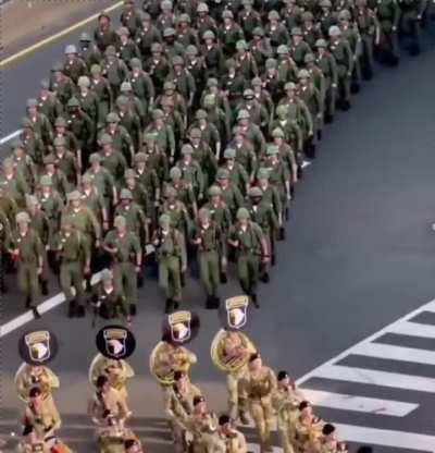 U.S soldiers practicing for Trump&rsquo;s birthday parade this weekend