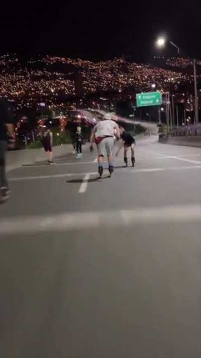 Nigh Skating on a Freeway