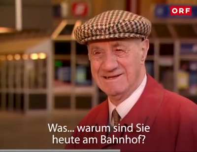 Was machen Sie am Bahnhof?