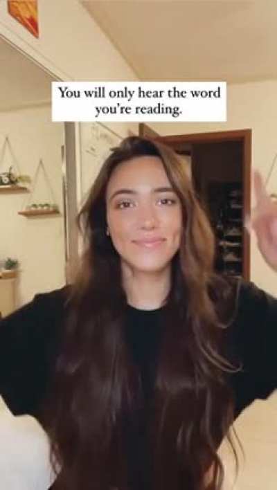 You will only hear the word you're reading