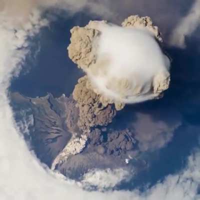 Sarychev Peak Eruption, Kuril Islands as seen from the ISS