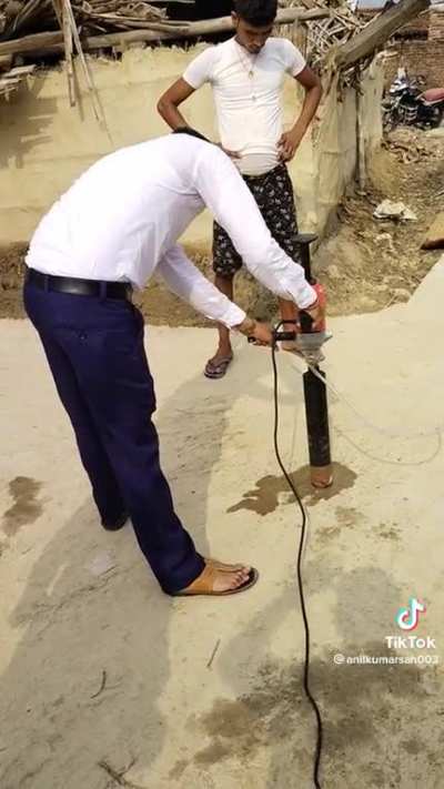 To make a hole
