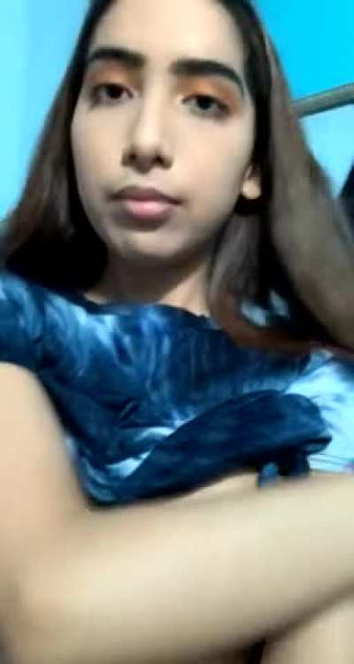 Revealing my small mexican tits