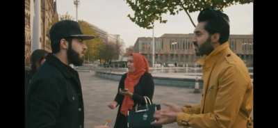 Religious fanatics lose their minds at a BBC journalist for asking locals about a salman Rushdie novel