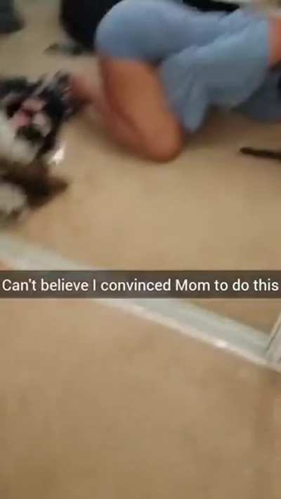 Mom doesn&rsquo;t mind getting on her hands and knees