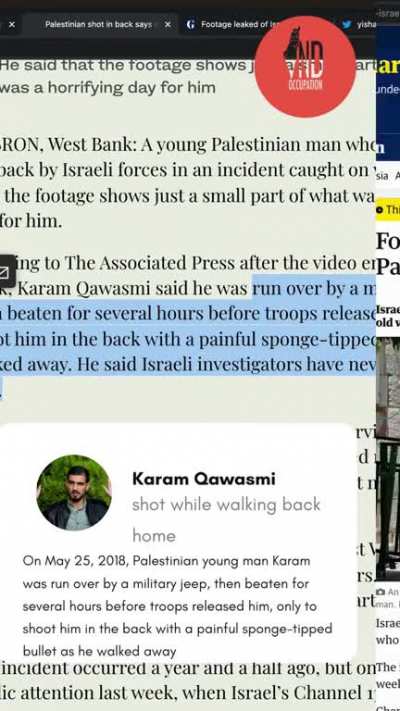 An Investigative Video About IOF Attacking Palestinians "For Fun"